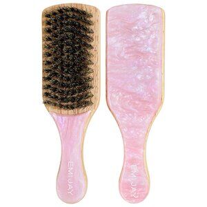 NEW Emi Jay Mini Boar Bristle Smoothing Hair Brush in Pink Sugar